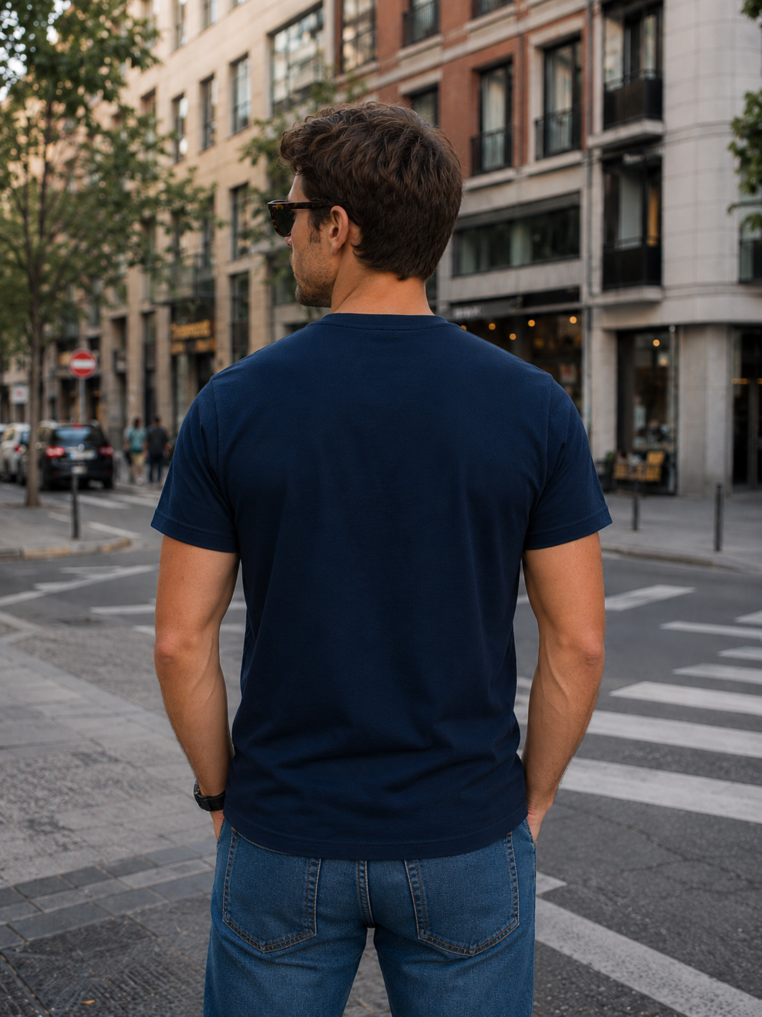 Camiseta "BasicPanda" Azul Marino