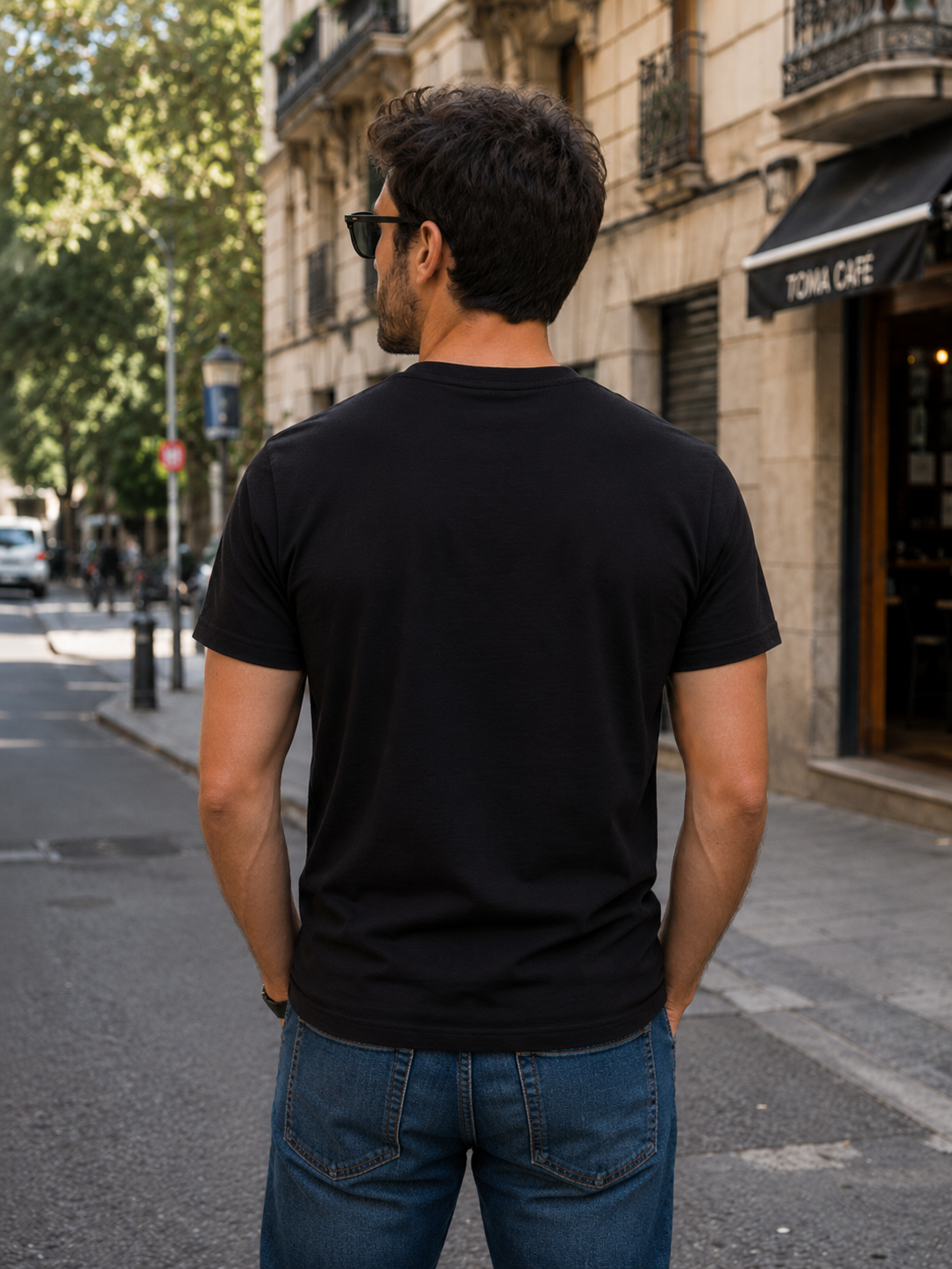 Camiseta "BasicPanda" Negro
