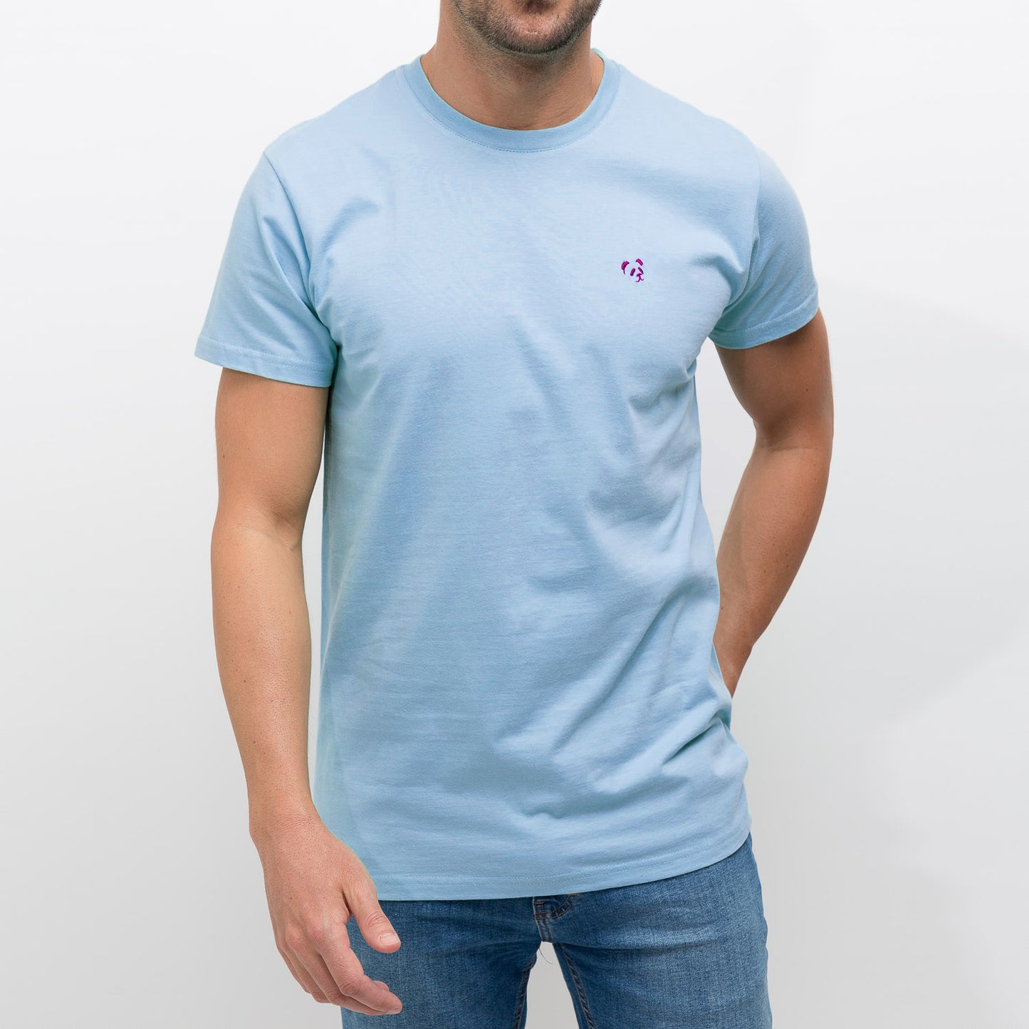 Camiseta "BasicPanda" Azul Celeste