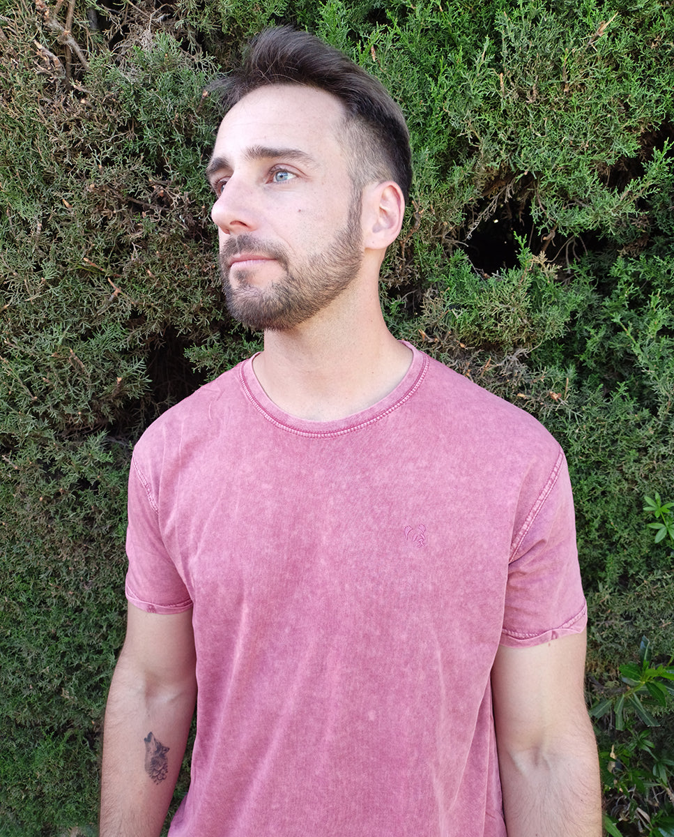 Camiseta "PandaJeans" Granate