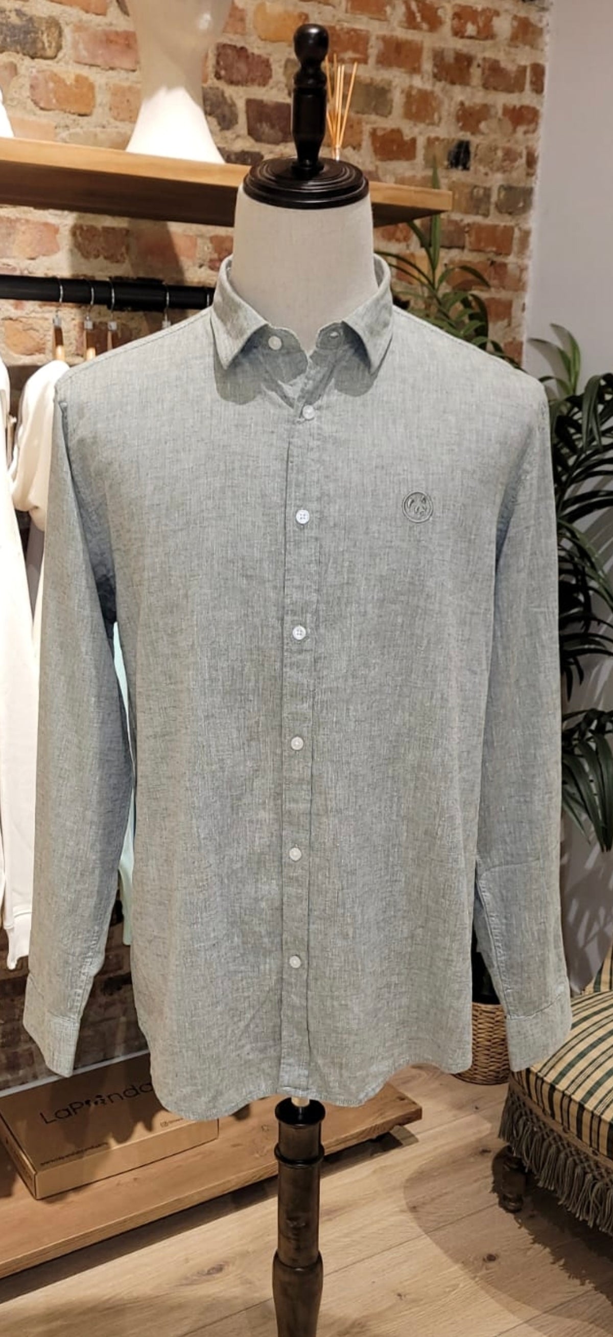 Camisa Lino Oliva Lisa