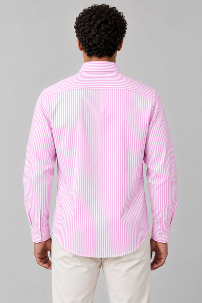 Camisa de Rayas Rosas Algodón LaPanda