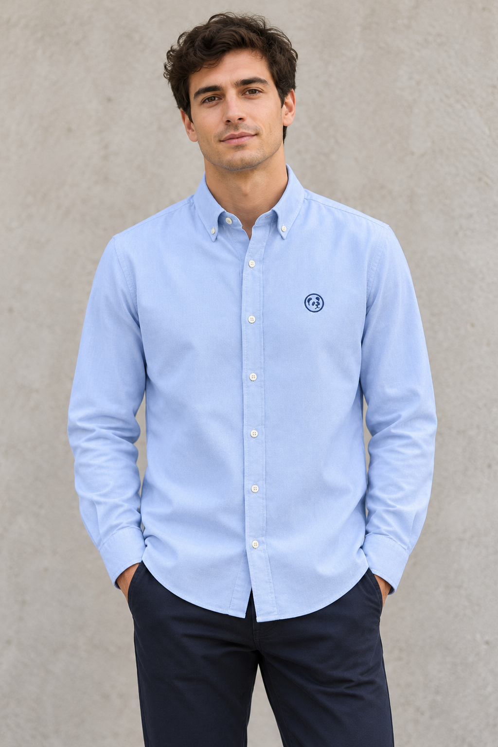 Camisa Azul Algodón LaPanda