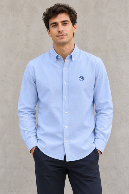 Camisa Azul Algodón LaPanda