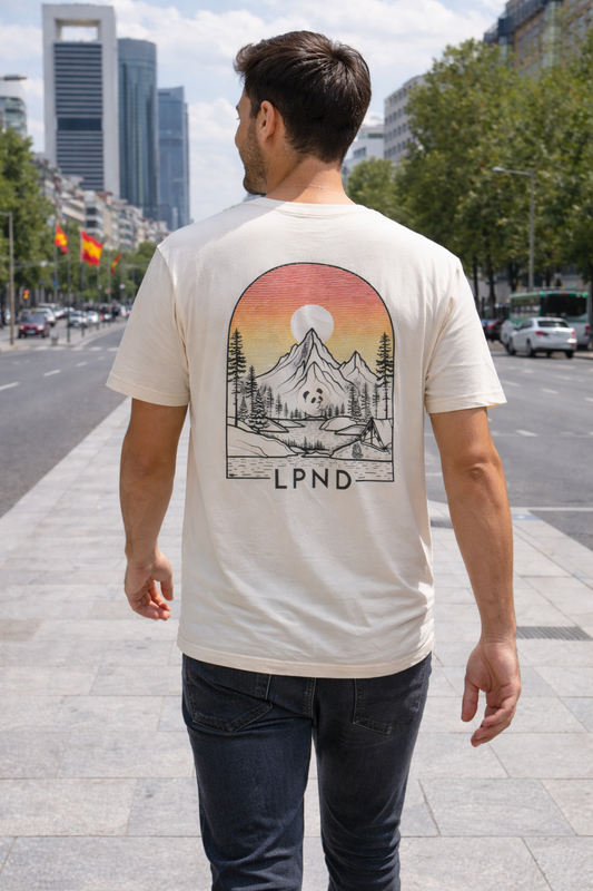 Camiseta "Sunset Peak" Beige Natural