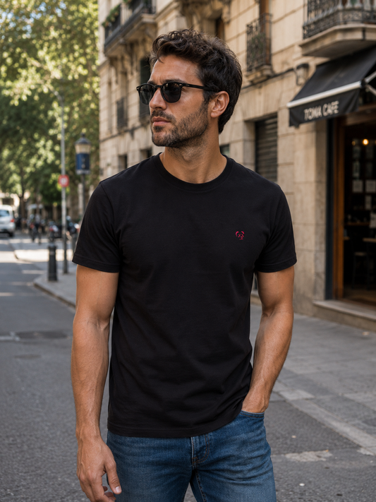 Camiseta "BasicPanda" Negro