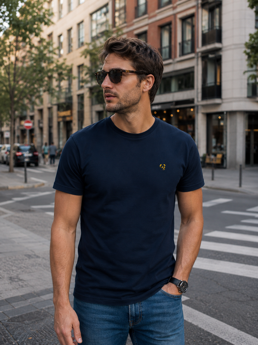 Camiseta "BasicPanda" Azul Marino