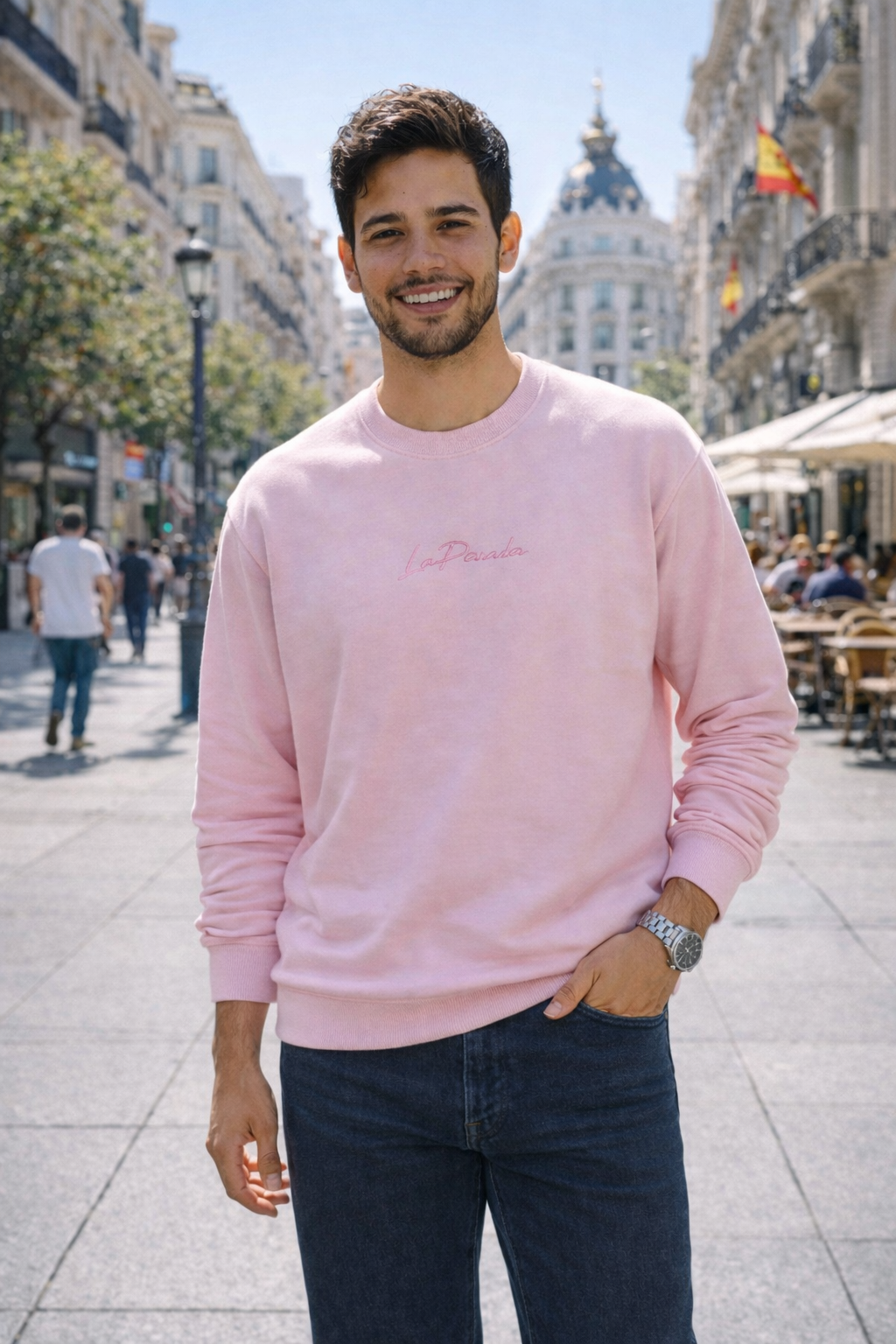 Sudadera "LaPanda Signature" rosa