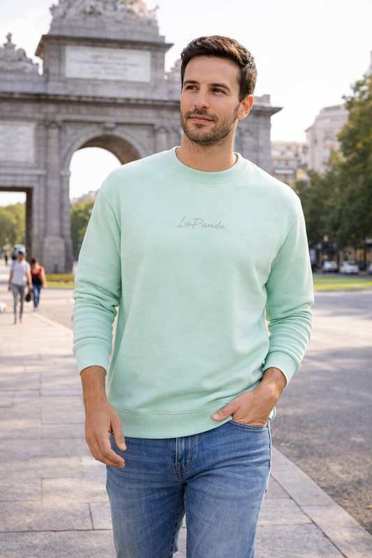 Sudadera oversize "LaPanda Signature" aguamarina