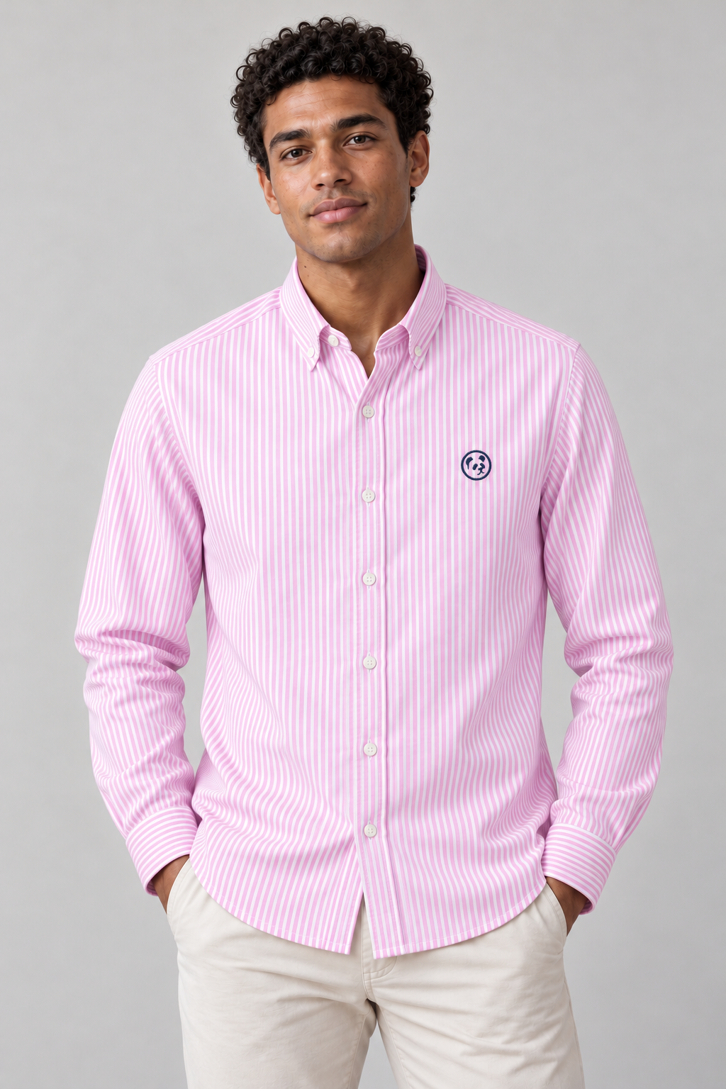 Camisa de Rayas Rosas Algodón LaPanda