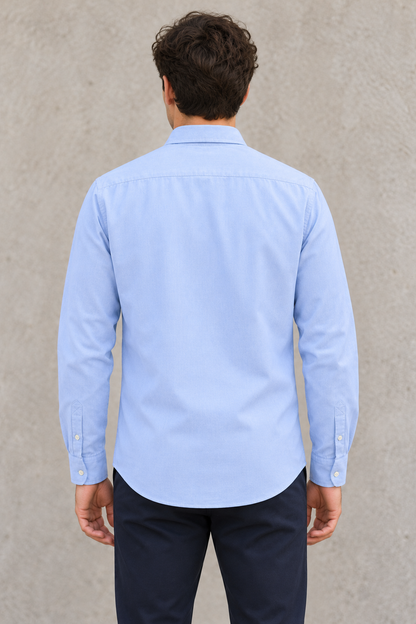 Camisa Azul Algodón LaPanda