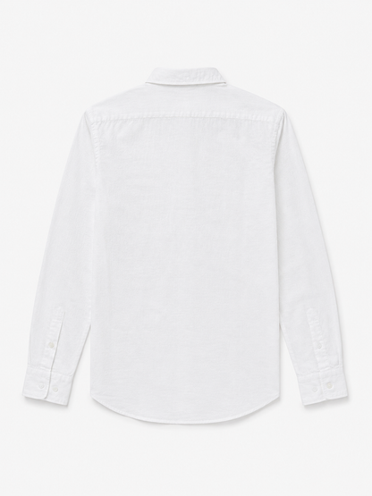 Camisa Lino Blanca Lisa