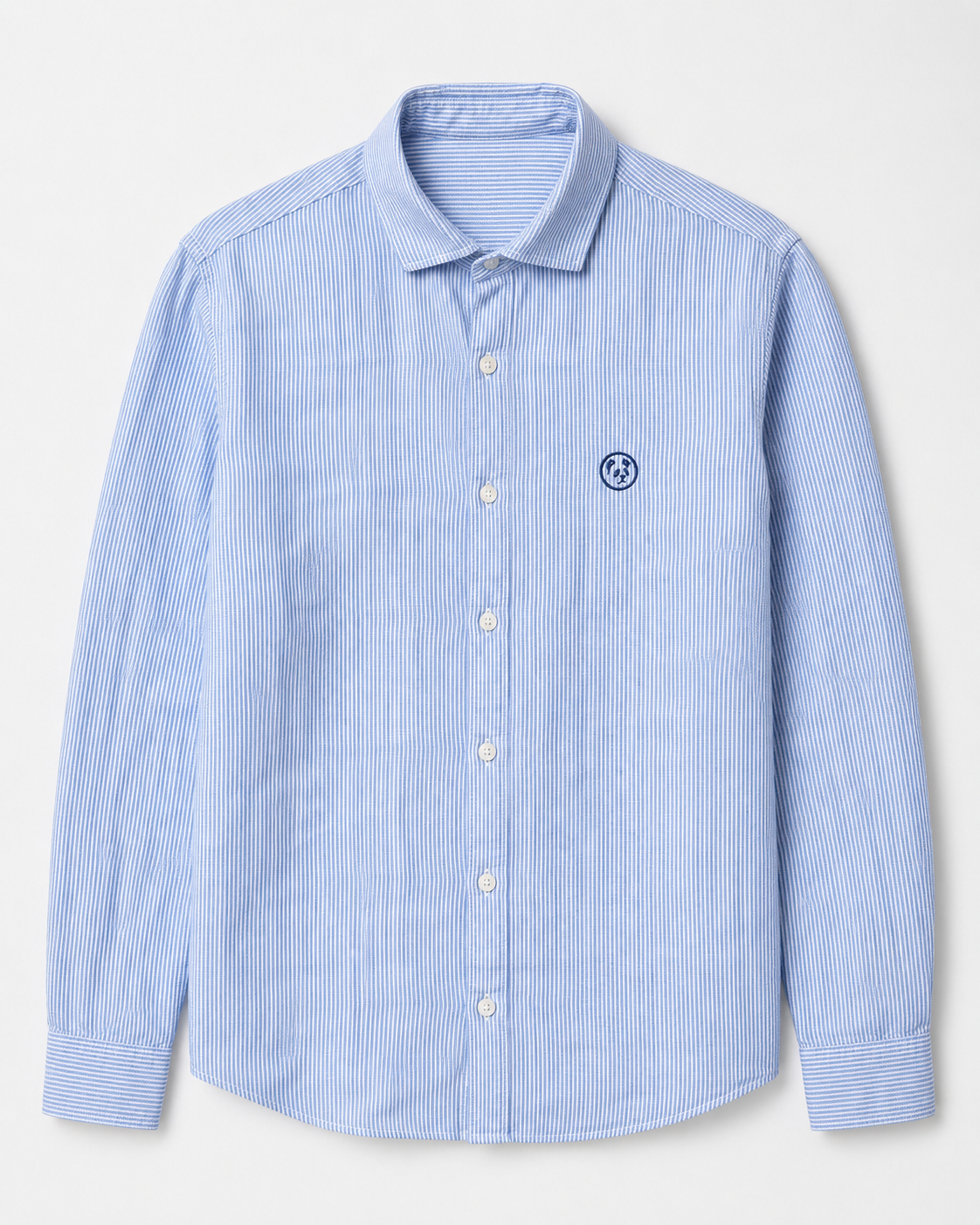 Camisa Lino Azul Rayas