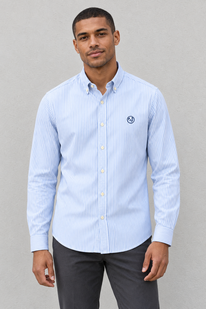 Camisa de Rayas Azules Algodón LaPanda