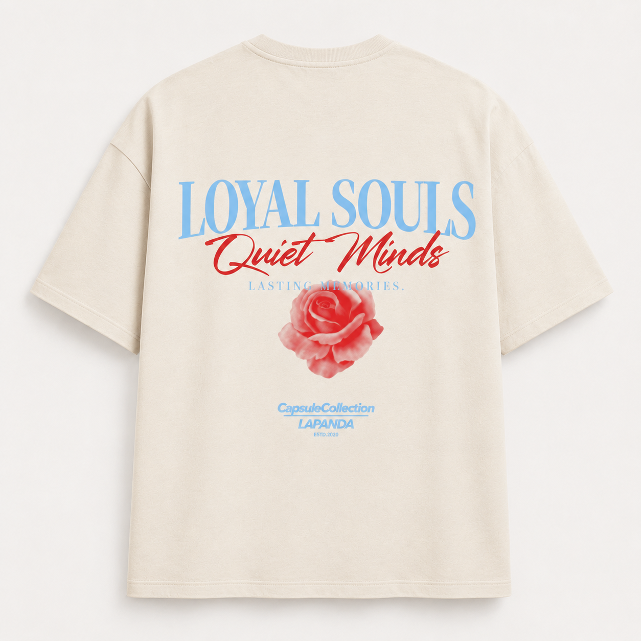 Camiseta Oversize "Loyal Souls" marfil
