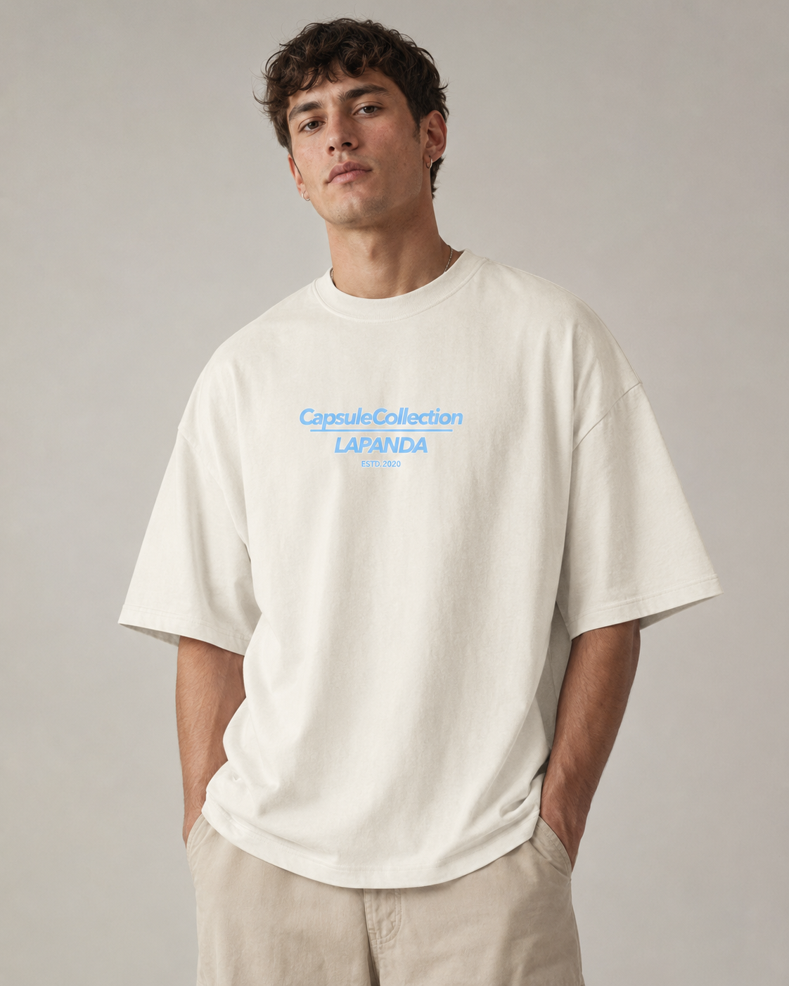 Camiseta Oversize "Loyal Souls" marfil