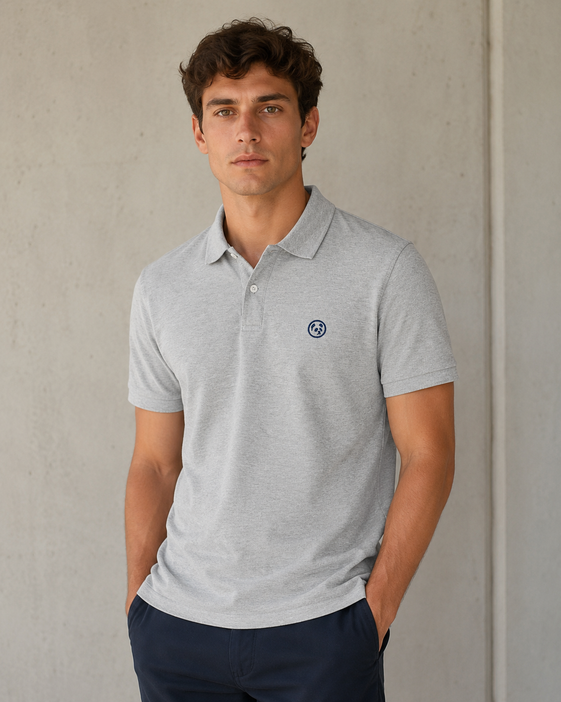 Polo "SimplyPanda" Gris