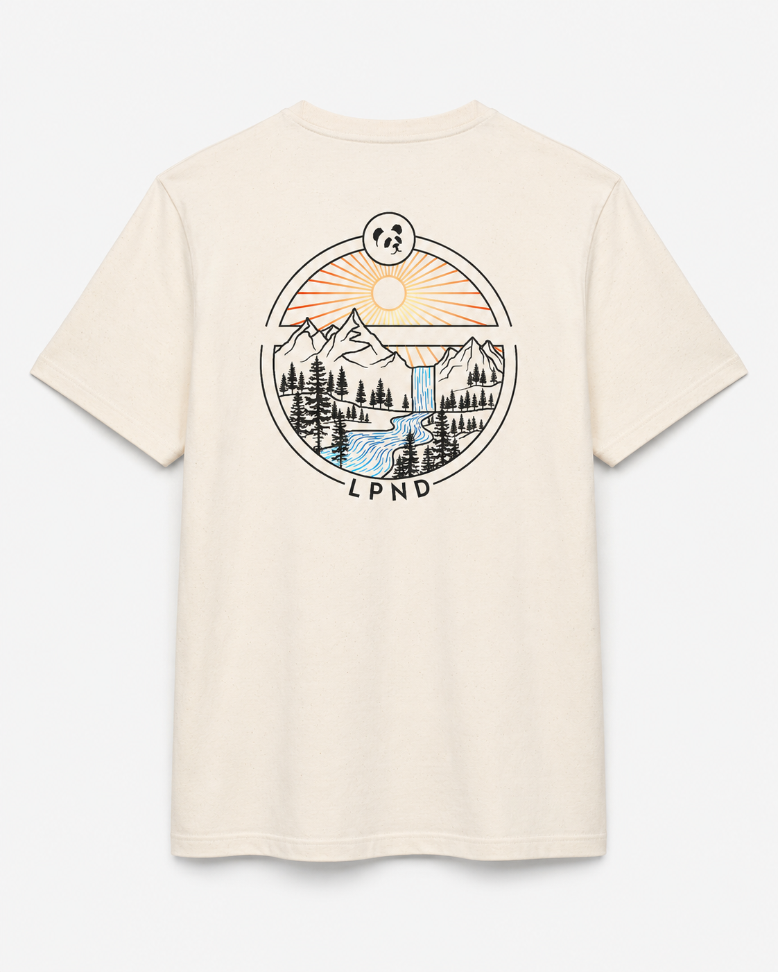 Camiseta "River Sunrise" Beige Natural