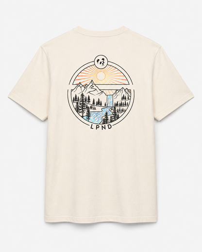 Camiseta "River Sunrise" Beige Natural