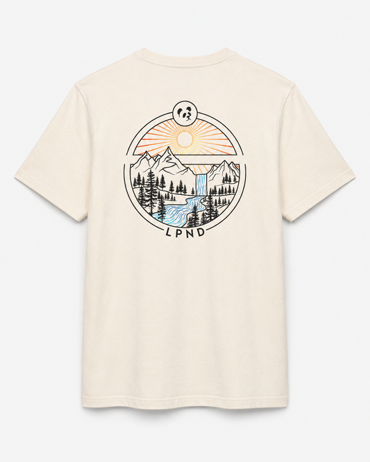 Camiseta "River Sunrise" Beige Natural