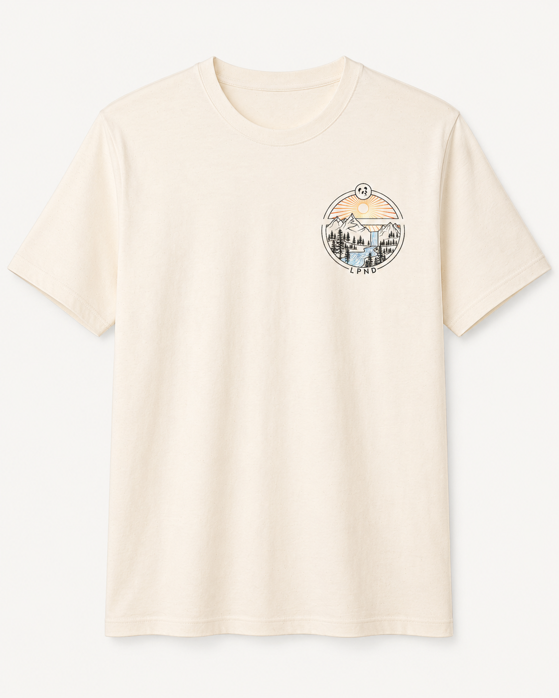 Camiseta "River Sunrise" Beige Natural