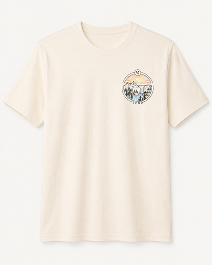 Camiseta "River Sunrise" Beige Natural
