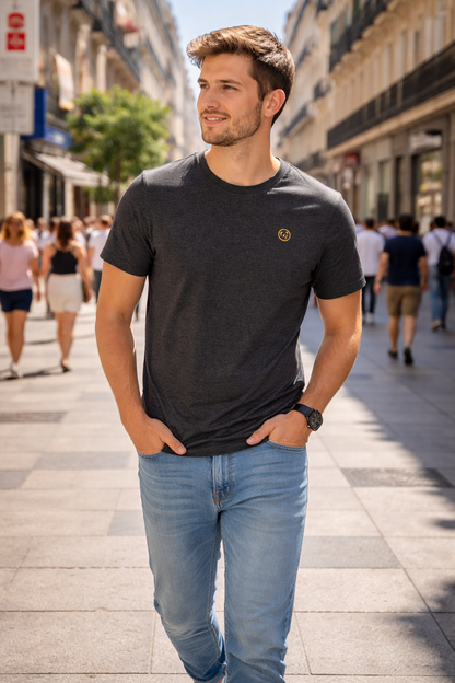 Camiseta "BasicPanda" Gris Oscuro