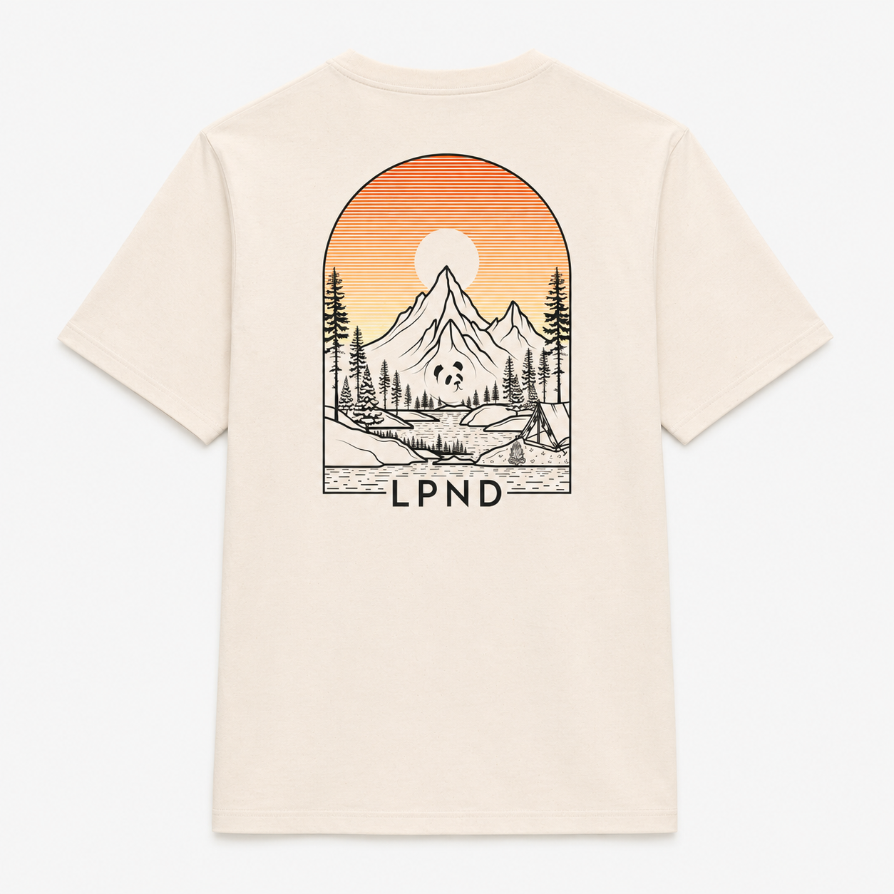 Camiseta "Sunset Peak" Beige Natural