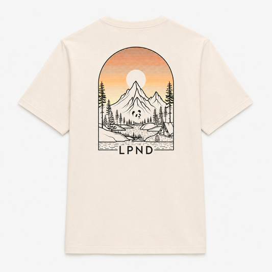 Camiseta "Sunset Peak" Beige Natural