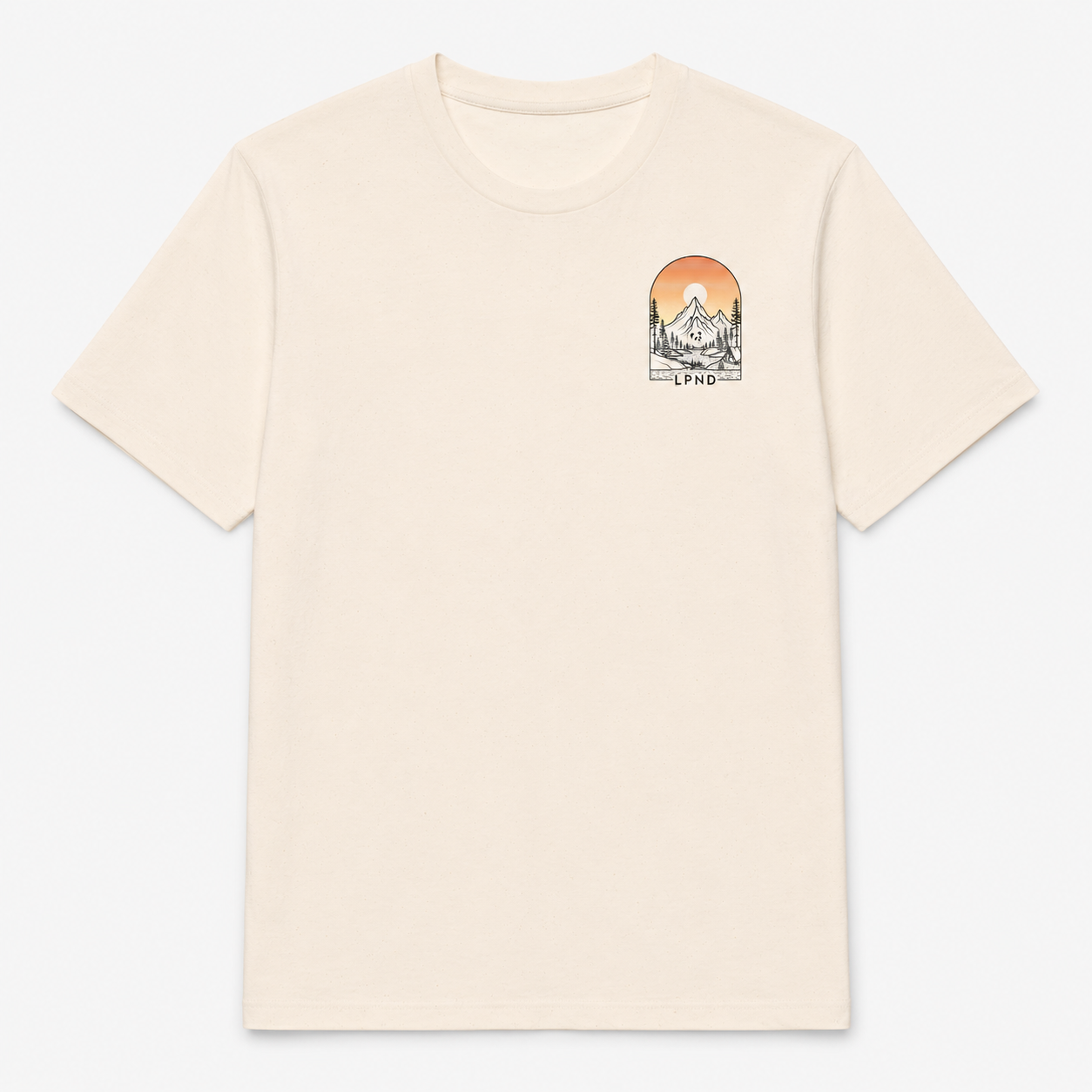 Camiseta "Sunset Peak" Beige Natural