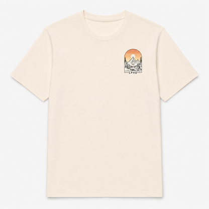 Camiseta "Sunset Peak" Beige Natural