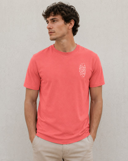 Camiseta "LaPanda Surf" · Print Blanco